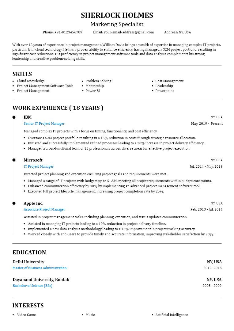 Resume Template 4